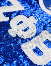 Load image into Gallery viewer, Zeta Phi Beta SEQUIN TEE_ROYAL BLUE

