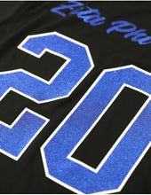 Load image into Gallery viewer, Zeta Phi Beta GLITTER DRY FIT TEE_BLACK
