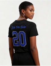 Load image into Gallery viewer, Zeta Phi Beta GLITTER DRY FIT TEE_BLACK
