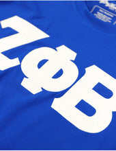 Cargar imagen en el visor de la galería, Zeta Phi Beta GLITTER DRY FIT TEE_ROYAL BLUE
