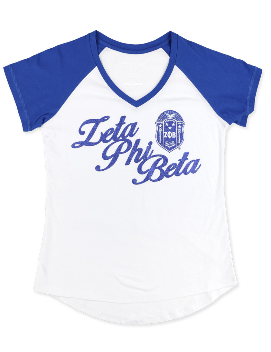 ZETA PHI BETA V-NECK TEE_WHITE