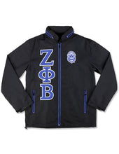 Load image into Gallery viewer, ZETA PHI BETA WINDBREAKER JACKET_BLACK
