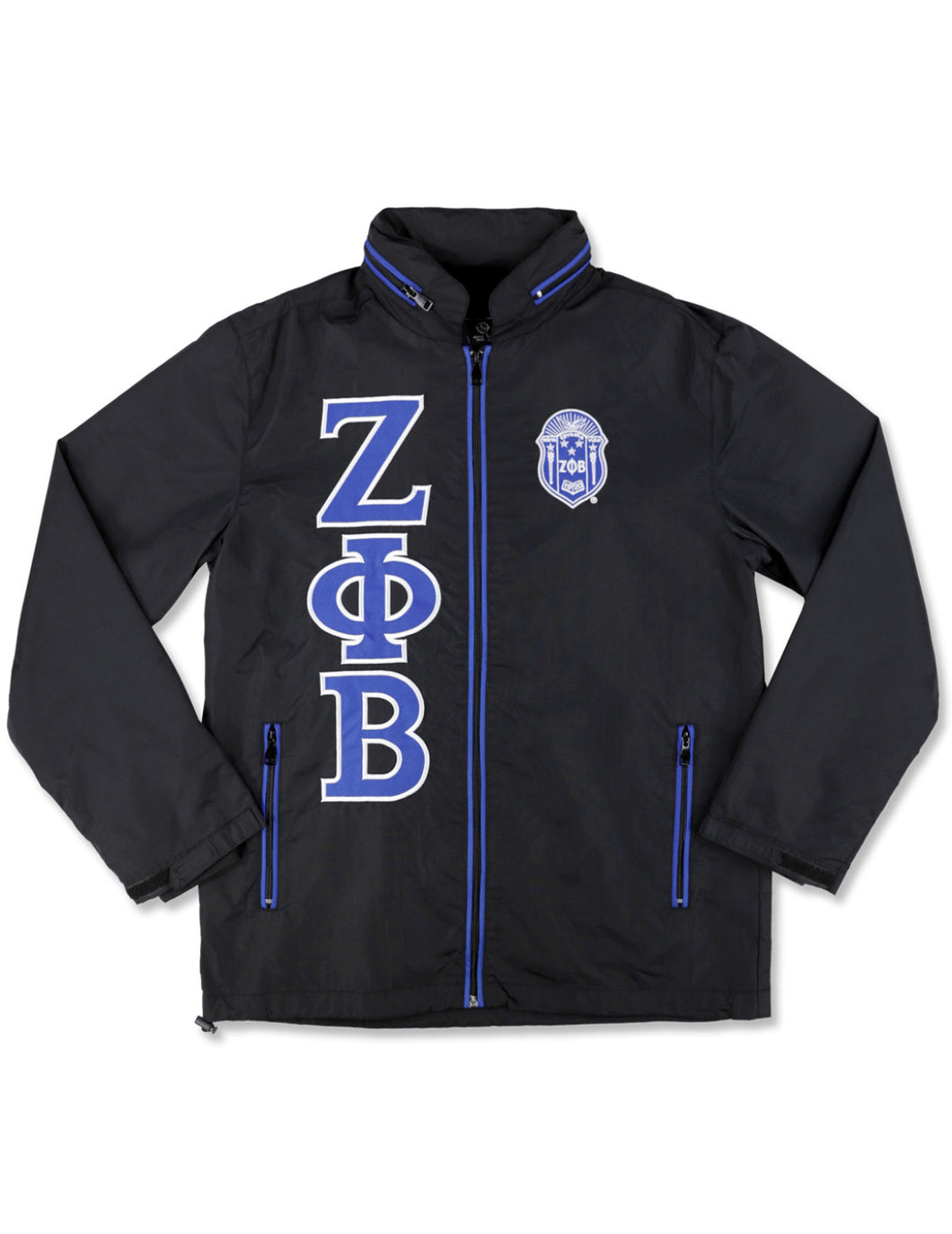 ZETA PHI BETA WINDBREAKER JACKET_BLACK