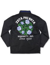 Load image into Gallery viewer, ZETA PHI BETA WINDBREAKER JACKET_BLACK

