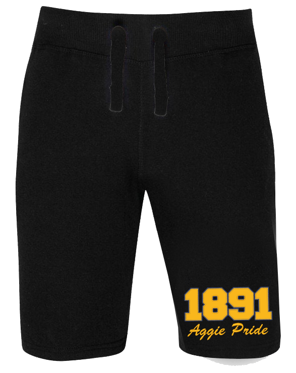 North Carolina A&T 1891 Aggie Pride Embroidered Black Shorts