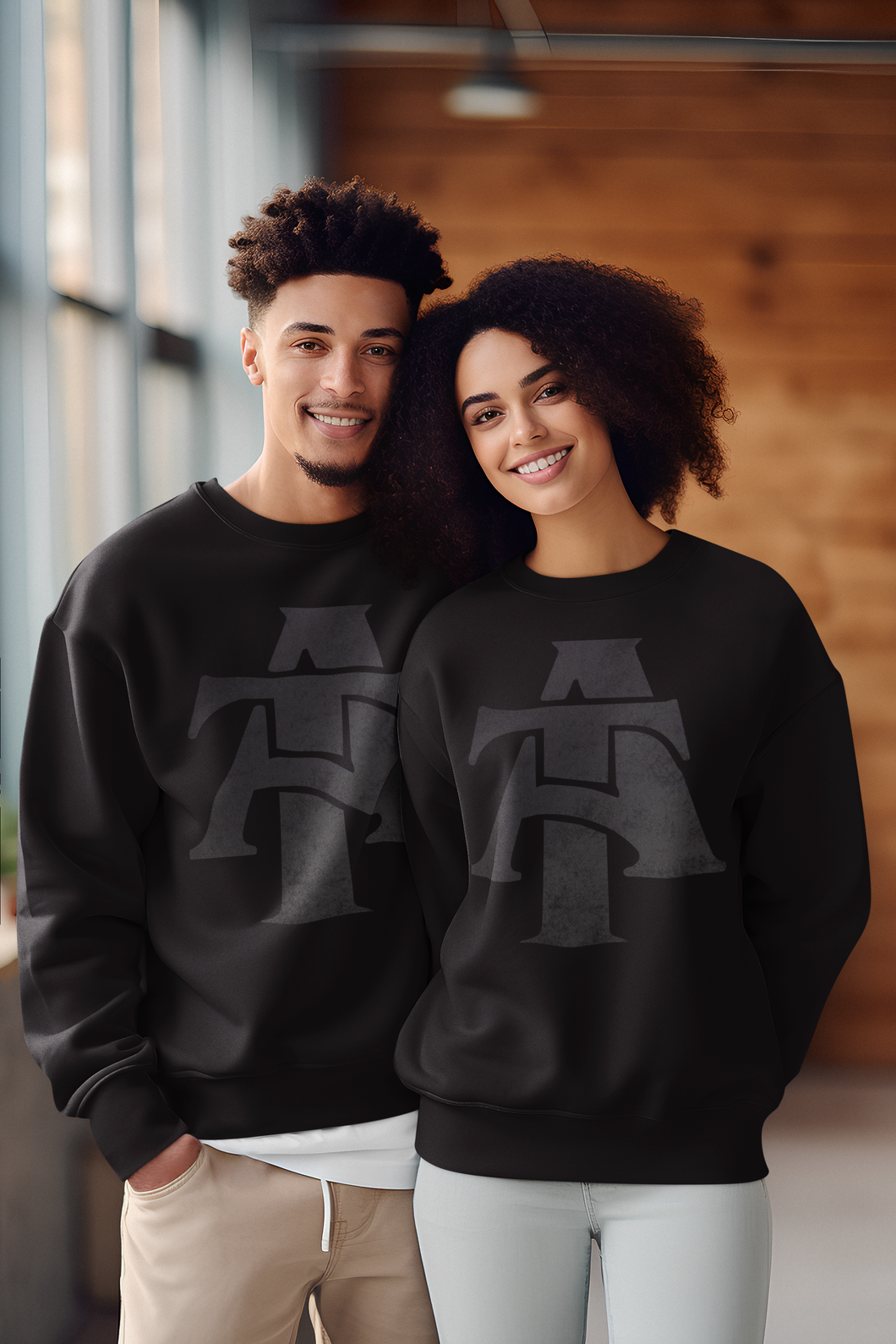 North Carolina A&T State University Black on Black Interlock Sweatshirt