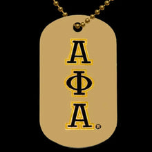 Load image into Gallery viewer, APA Gold Double-Sided Dogtag W/Chain
