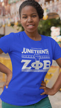 Load and play video in Gallery viewer, Zeta Phi Beta Juneteenth T-Shirt
