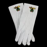 White Gloves X-Large W/Shriner Emblems