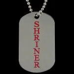 Load image into Gallery viewer, Shriner Silver Double-Sided Dogtag W/Chain
