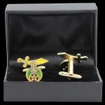 Shriner Shield Cuff Links W/Box- 1″