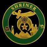 Shriner Cut Out Car Emblem In Green