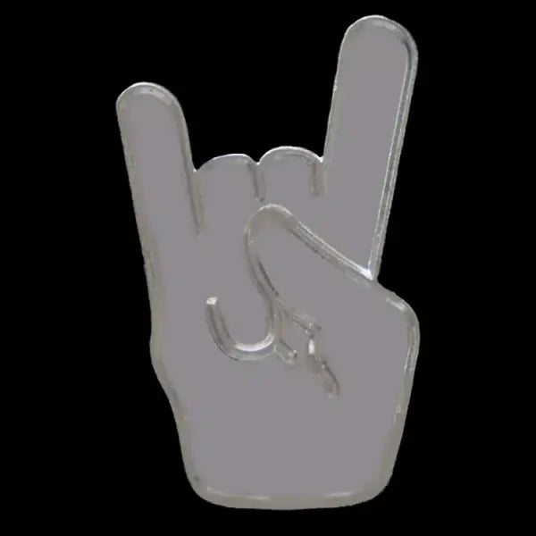 1” PBS Hand Lapel Pin Silver