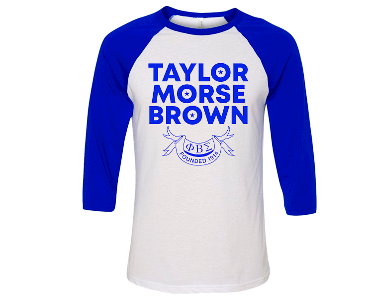 Phi Beta Sigma Founders Day Baseball Tee Design