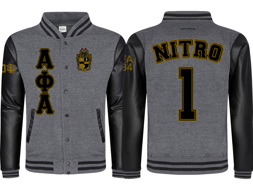 Alpha Phi Alpha Urban Leather Sleeve Customizable Jacket