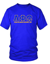 Load image into Gallery viewer, Alpha Phi Omega Greek Text T-Shirt
