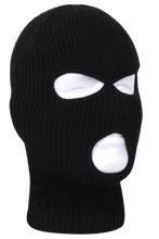 Cargar imagen en el visor de la galería, One Hole Black Knit Face Mask
