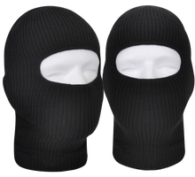 Cargar imagen en el visor de la galería, One Hole Black Knit Face Mask
