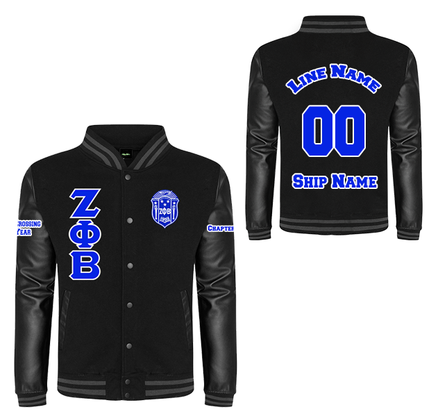 Zeta Phi Beta Urban Leather Sleeve Customizable Jacket
