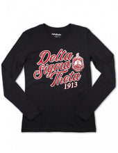 Load image into Gallery viewer, Delta Sigma Theta Long Sleeve Shield T-Shirt
