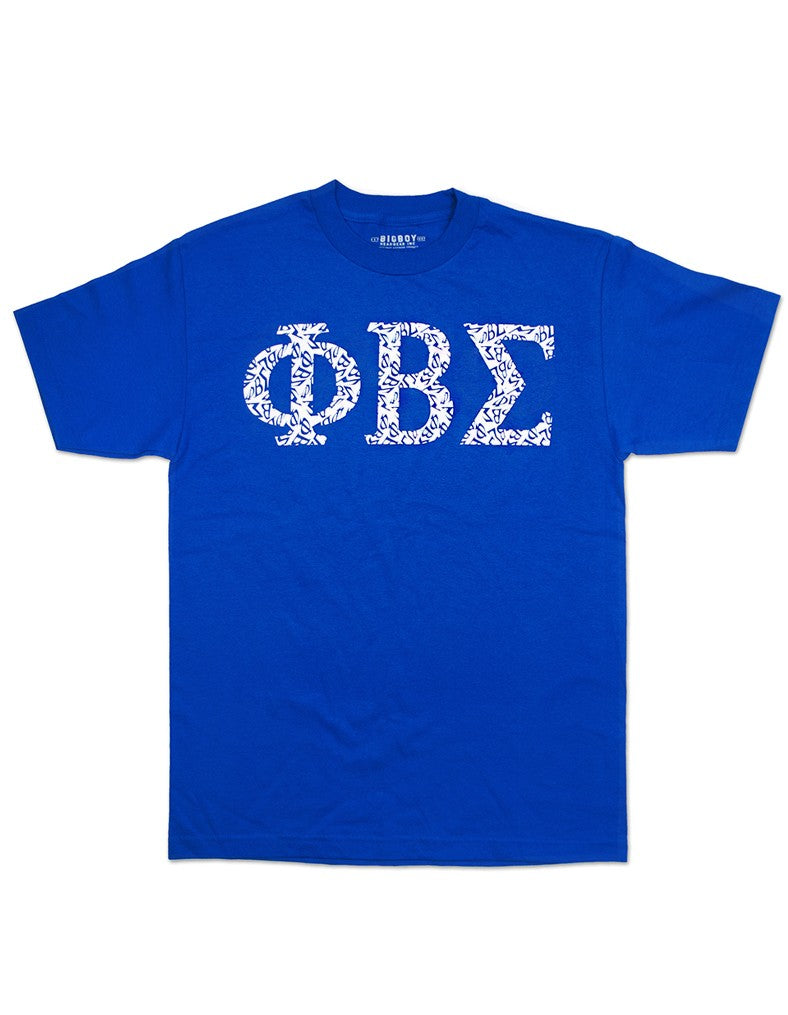 PHI BETA SIGMA GRAPHIC GREEK LETTER PATTERN TEE