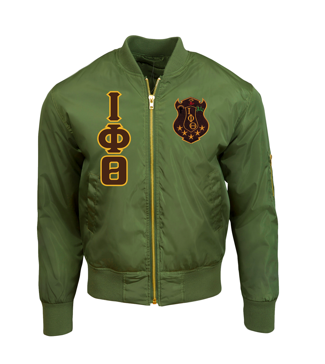 Iota Phi Theta Green Bomber Jacket