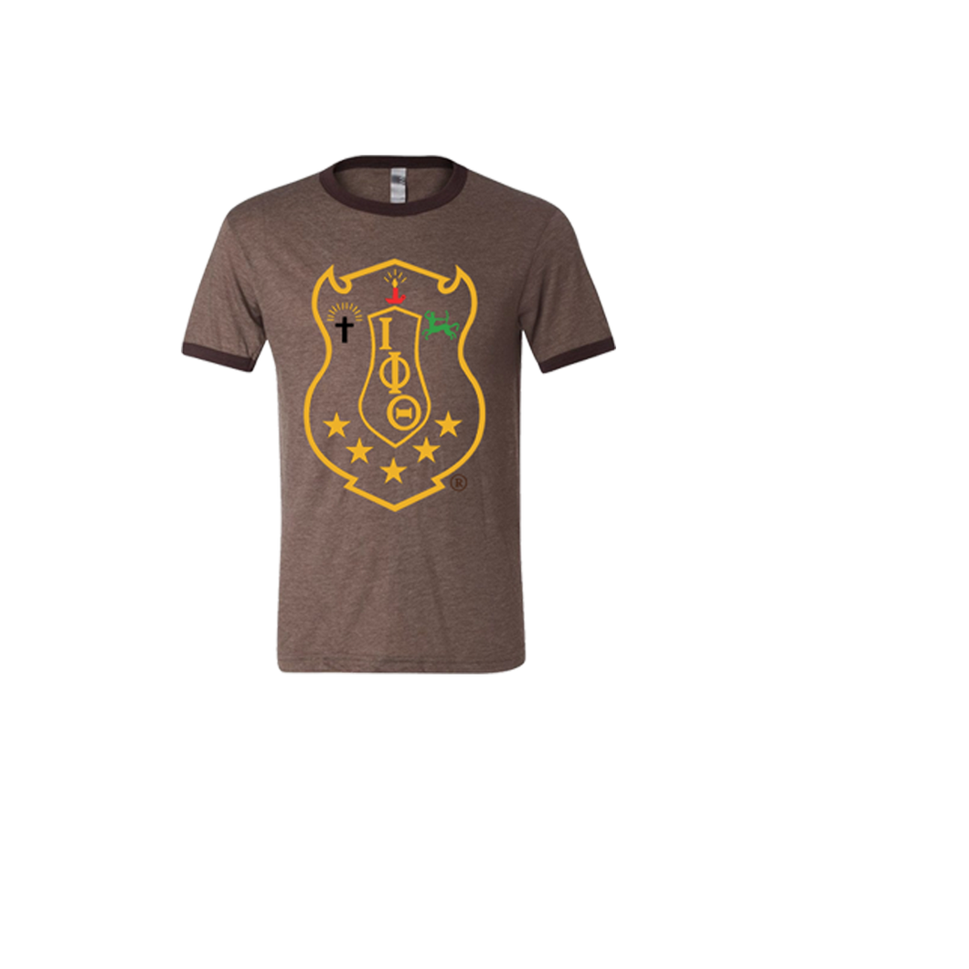 Iota Phi Theta Brown Tri Blend Shield T-Shirt