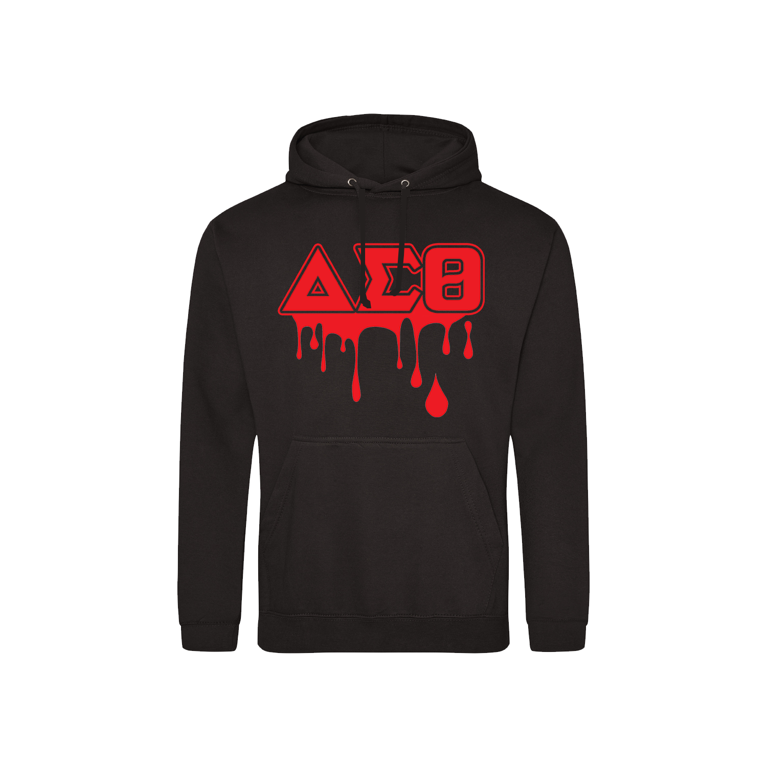 Delta Sigma Theta Drip Hoodie Black Collection Apparel