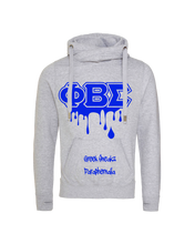 Load image into Gallery viewer, Phi Beta Sigma Cross Over Neck Hooded Sweatshirt

