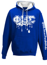 Cargar imagen en el visor de la galería, Phi Beta Sigma Splatter Drip Hoodie
