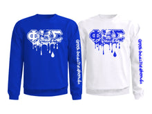 Cargar imagen en el visor de la galería, Phi Beta Sigma Splatter Drip Sweatshirt
