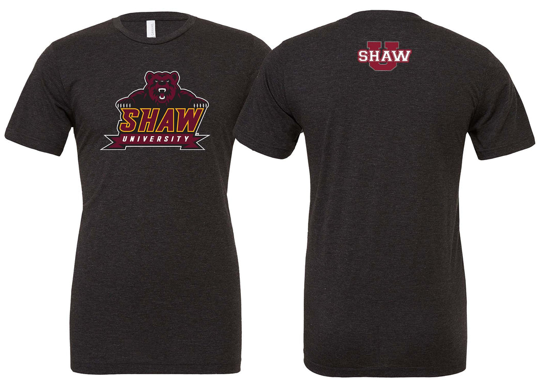 Shaw University Bears Black Tri Blend T-Shirt