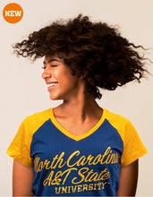 Load image into Gallery viewer, NORTH CAROLINA A&amp;T V-NECK TEE
