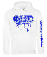 Cargar imagen en el visor de la galería, Phi Beta Sigma Splatter Drip Hoodie
