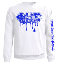 Cargar imagen en el visor de la galería, Phi Beta Sigma Splatter Drip Sweatshirt
