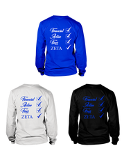 Cargar imagen en el visor de la galería, Zeta Phi Beta Long Sleeve Finer Z Hair Design T-Shirt
