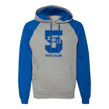 Load image into Gallery viewer, Zeta Phi Beta Royal/Grey Nu-blend Line Hoodie
