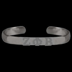 Zeta Phi Beta Silver Bangle Bracelet