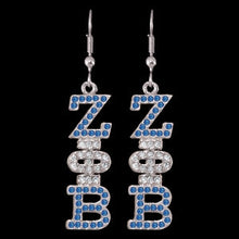 Load image into Gallery viewer, Zeta Phi Beta Austrian Crystal Earrings Gold
