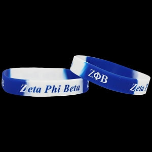 Zeta Phi Beta Silicone Royal Tie Dye  Bracelet