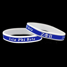 Cargar imagen en el visor de la galería, Zeta Phi Beta Silicone Royal Tie Dye  Bracelet
