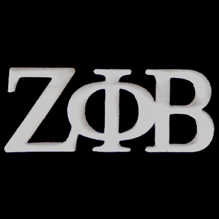 Zeta Phi Beta Silver Letters Lapel Pin 7/16 x 1