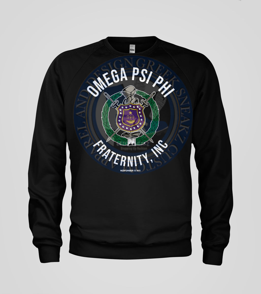 Omega Psi Phi Badge Long Sleeve T-Shirt