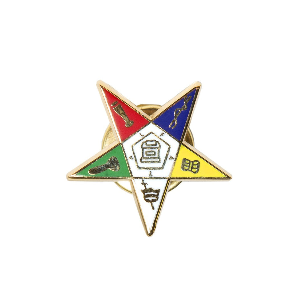 Order of Eastern Star 3D Color Shield Pin