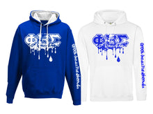 Cargar imagen en el visor de la galería, Phi Beta Sigma Splatter Drip Hoodie
